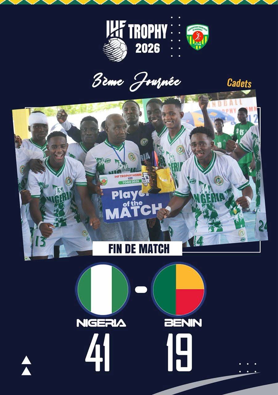 Read more about the article Nigeria U-18, U-20 Teams Storm Semi-Finals at IHF Trophy Africa Zone 3